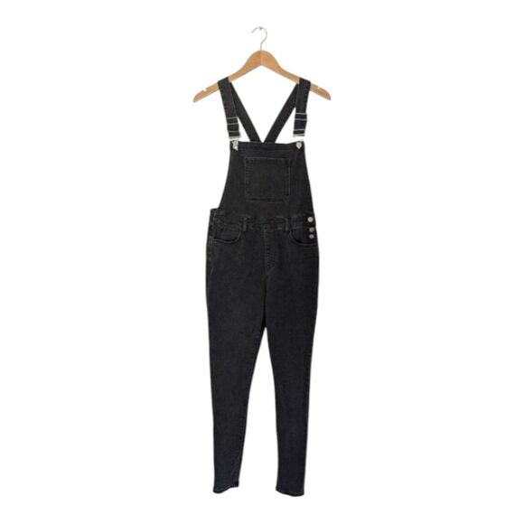 WeWoreWhat Black Denim Overalls - Picture 1 of 7